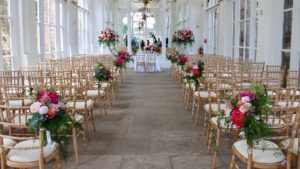 The Orangery Wedding Ceremony Flowers