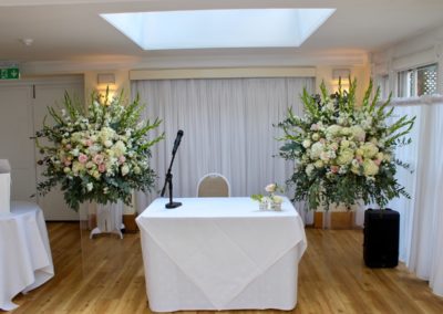Pembroke Lodge Wedding Flower Pedestals