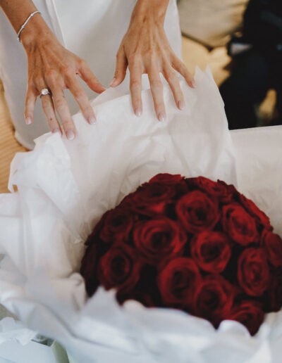 Domed rose bridal bouquet by Rachel Morgan Wedding Flowers