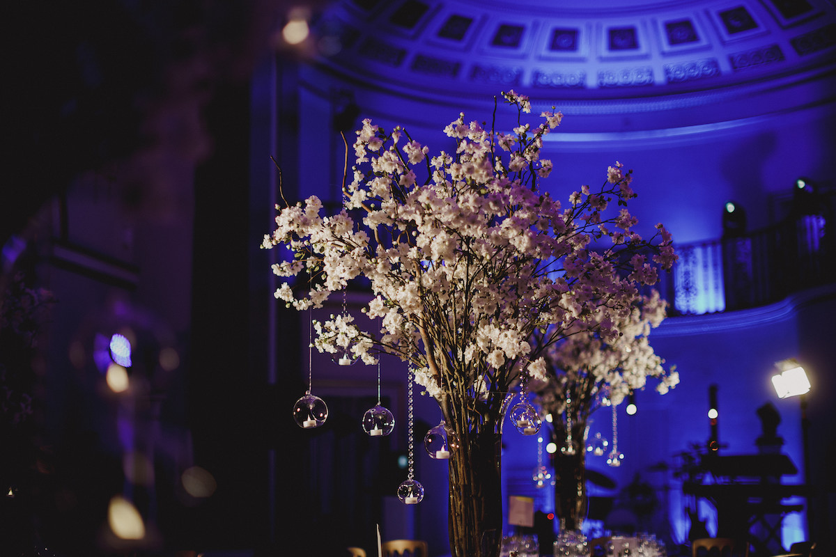 The Lansdowne Club wedding reception flowers by Rachel Morgan Wedding Flowers