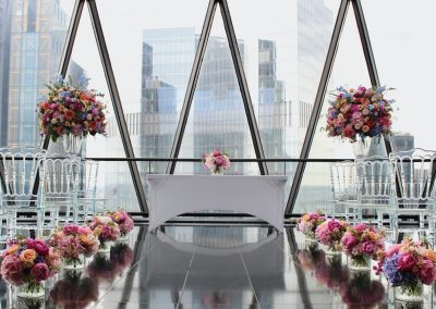 Wedding Ceremony Flowers at The Gherkin